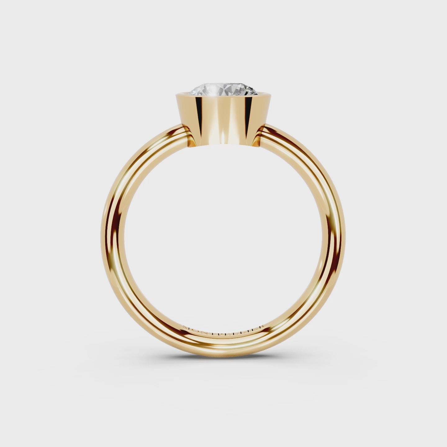 IGI 1.00ct Lab Grown Round Bezel Set Diamond Solitaire Engagement Ring Platinum or 18ct Gold