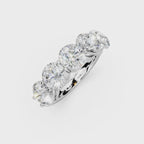 3.50ct Lab Grown 5 Stone Round Diamond Ring Platinum or 18ct Gold - The Montpellier Classic 5 Stone Ring