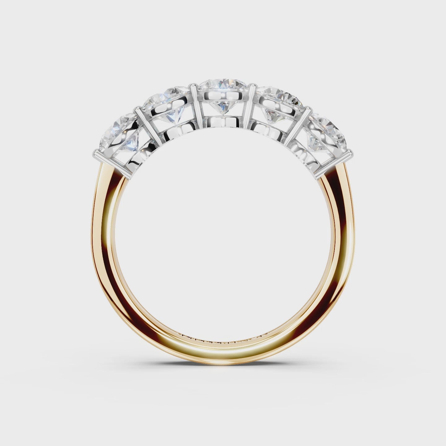 1.50ct Lab Grown 5 Stone Round Diamond Ring Platinum or 18ct Gold - The Montpellier Classic 5 Stone Ring