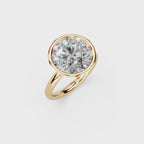 IGI 5.00ct Lab Grown Round Bezel Set Diamond Solitaire Engagement Ring Platinum or 18ct Gold