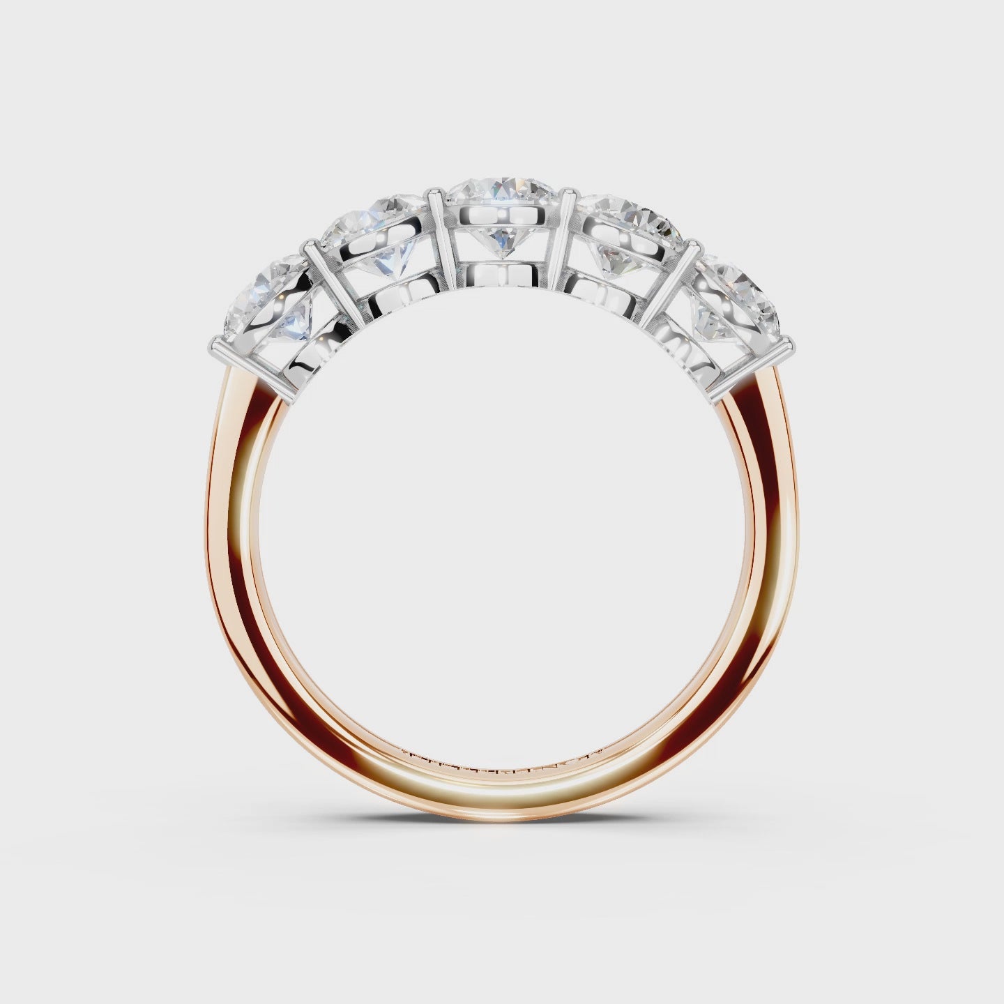 1.50ct Lab Grown 5 Stone Round Diamond Ring Platinum or 18ct Gold - The Montpellier Classic 5 Stone Ring