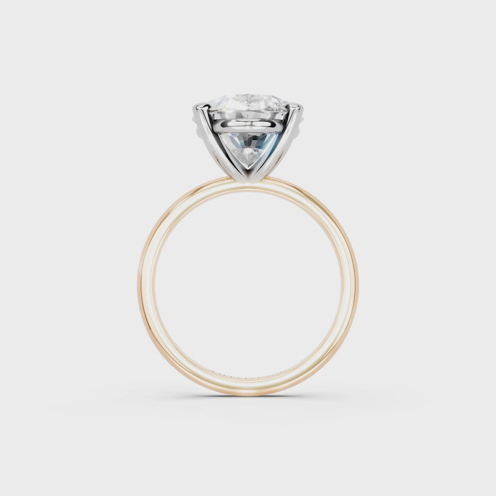 IGI 5.00ct Lab Grown Oval Diamond Solitaire Engagement Ring Platinum or 18ct Gold - The Montpellier Classic Oval