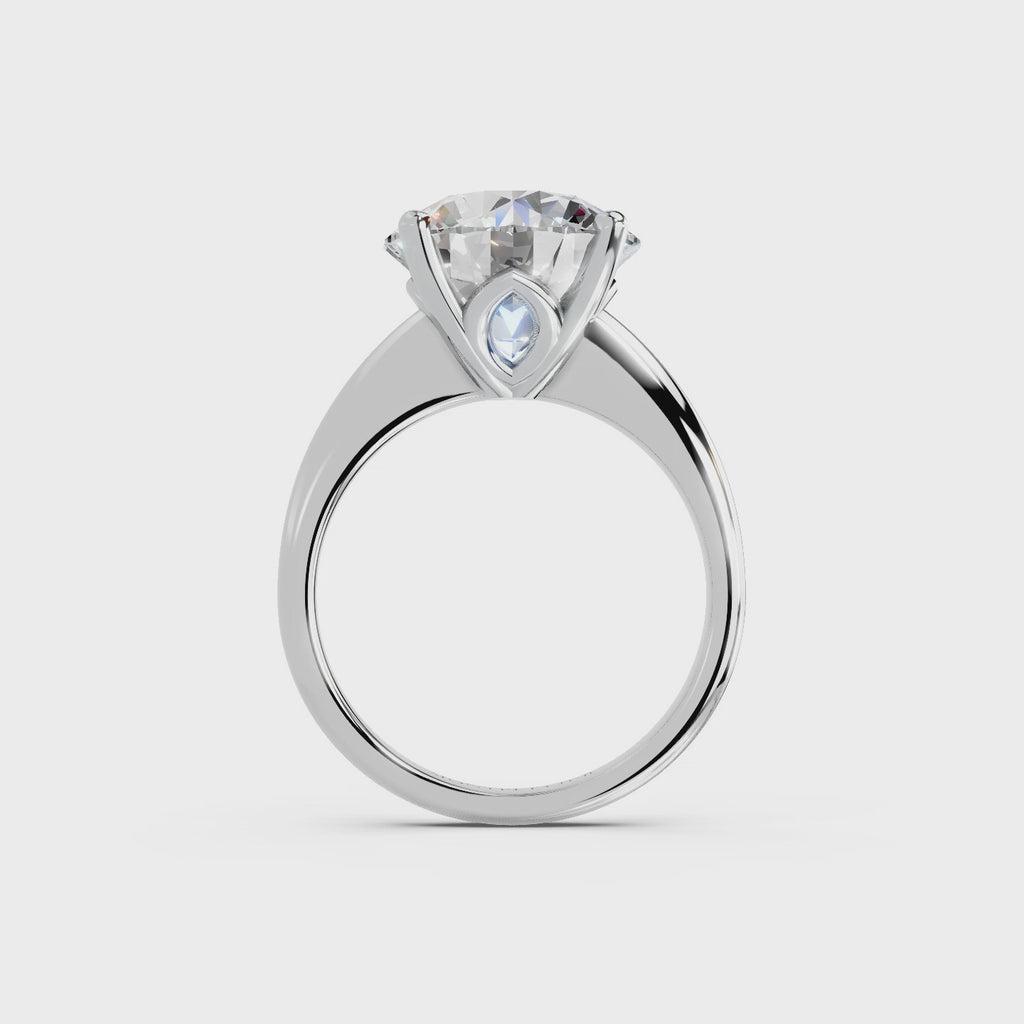 IGI 5.00ct Lab Grown Diamond Solitaire Engagement Ring - The Montpellier Tulip