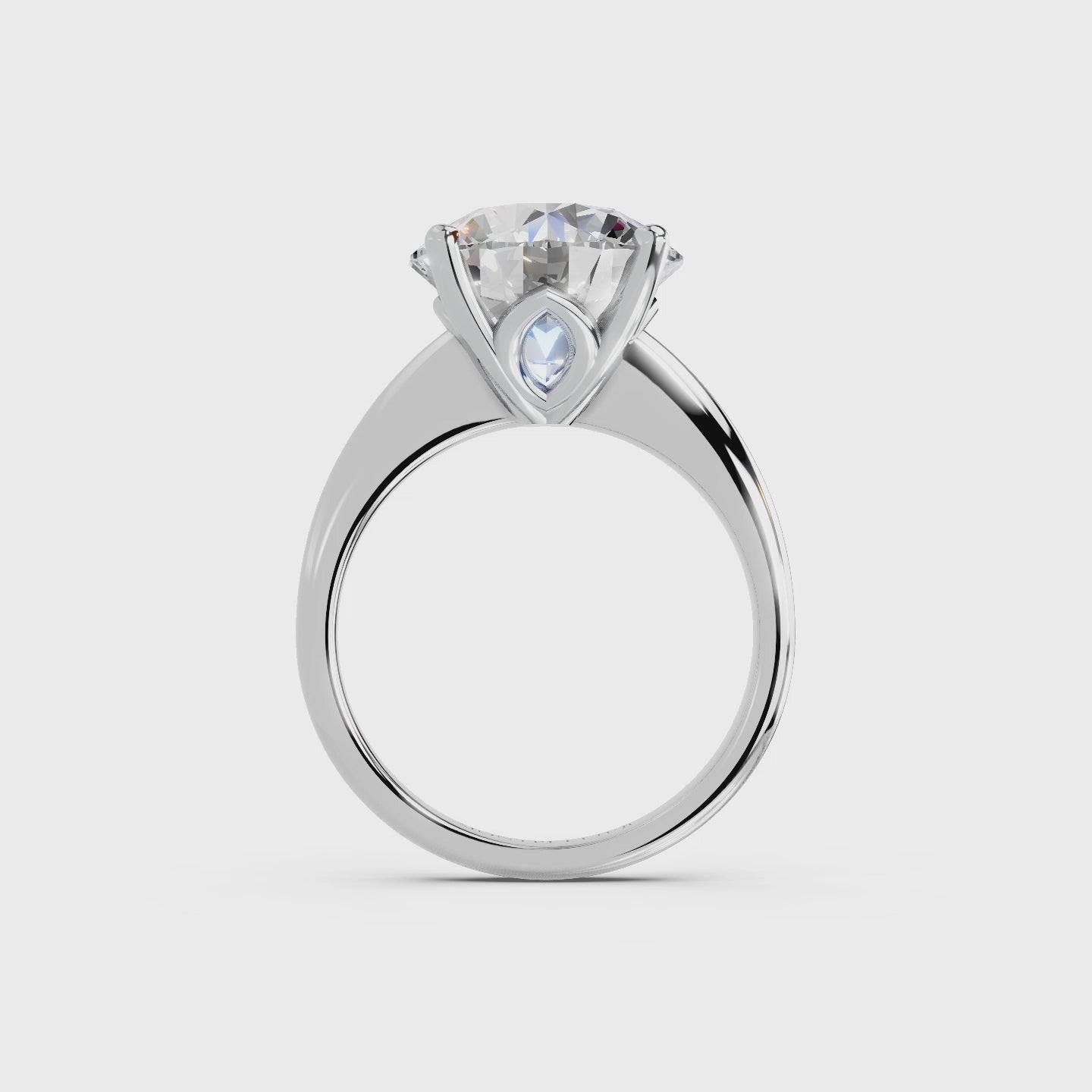 IGI 5.00ct Lab Grown Diamond Solitaire Engagement Ring - The Montpellier Tulip