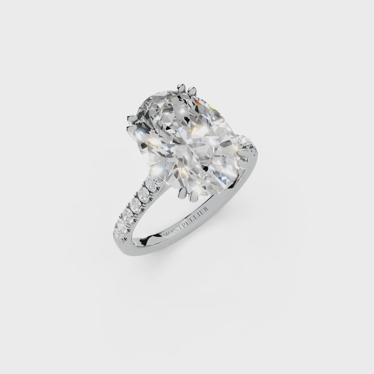 GIA 5.50ct D/VS1 Oval Diamond Solitaire set in Platinum with Diamond Shoulders