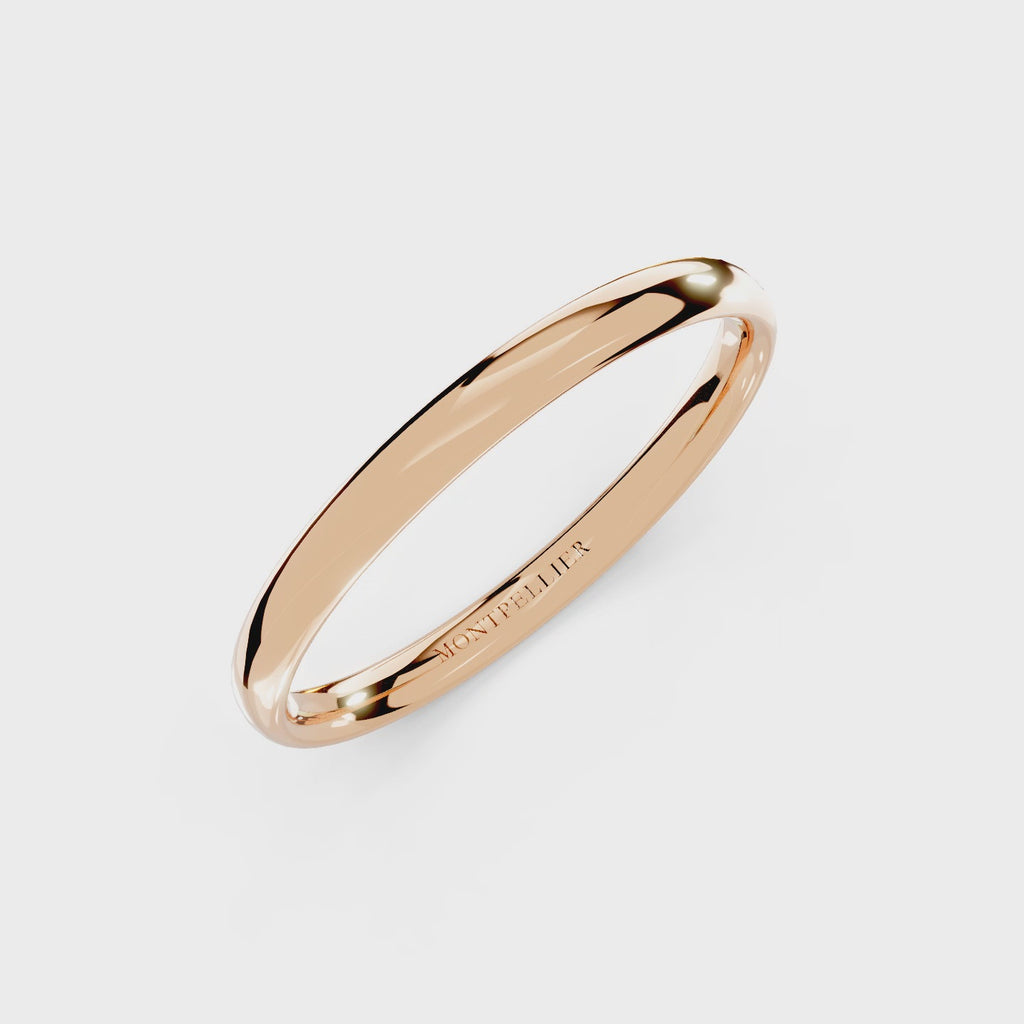 2.0mm Montpellier Fibonacci Wedding Band Platinum or 18ct Gold