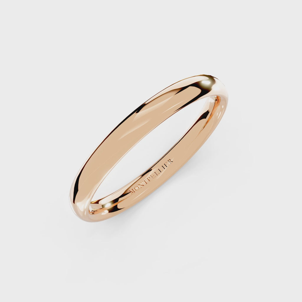 2.5mm Montpellier Fibonacci Wedding Band Platinum or 18ct Gold