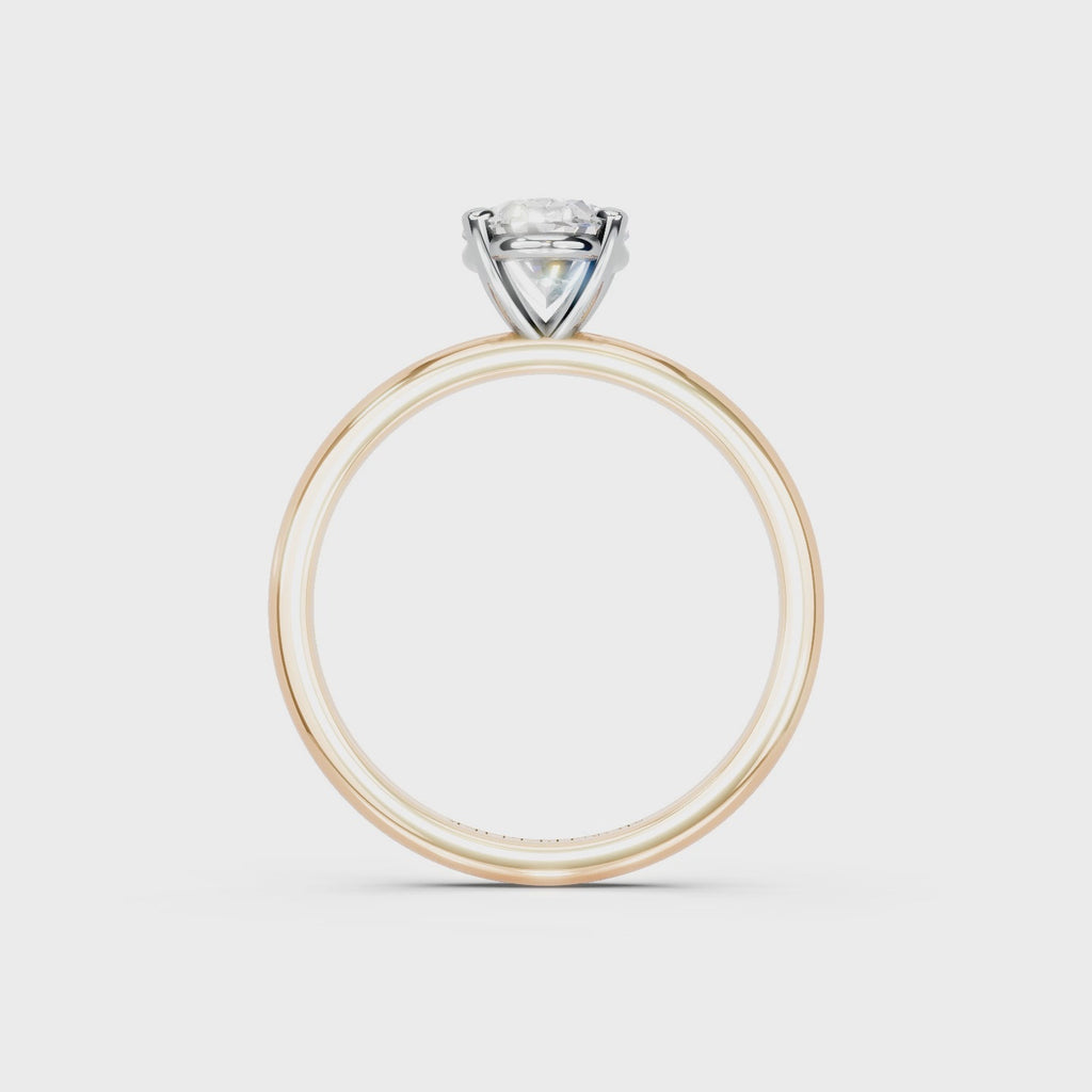 IGI 1.00ct Lab Grown Oval Diamond Solitaire Engagement Ring Platinum or 18ct Gold - The Montpellier Classic Oval