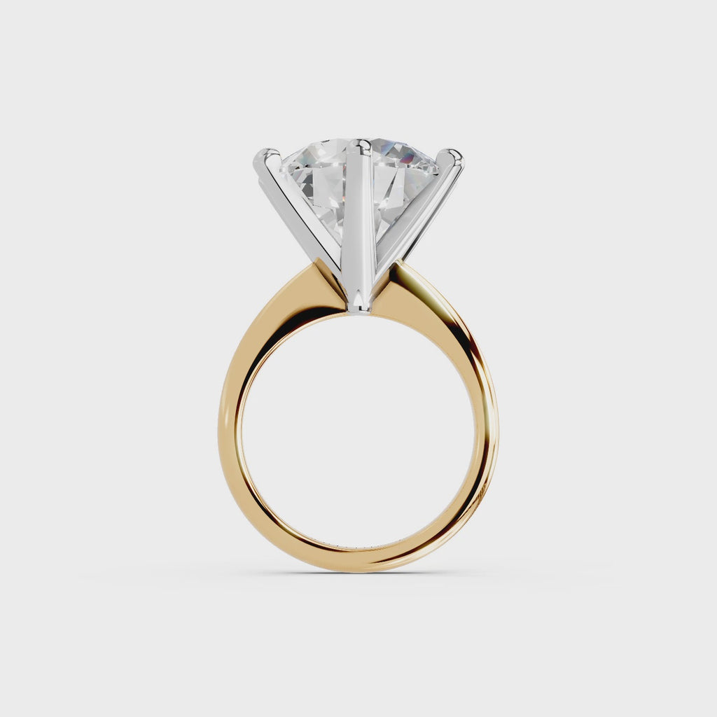 IGI 10.00ct Lab Grown Diamond Solitaire Engagement Ring - The Montpellier Classic 6 Claw
