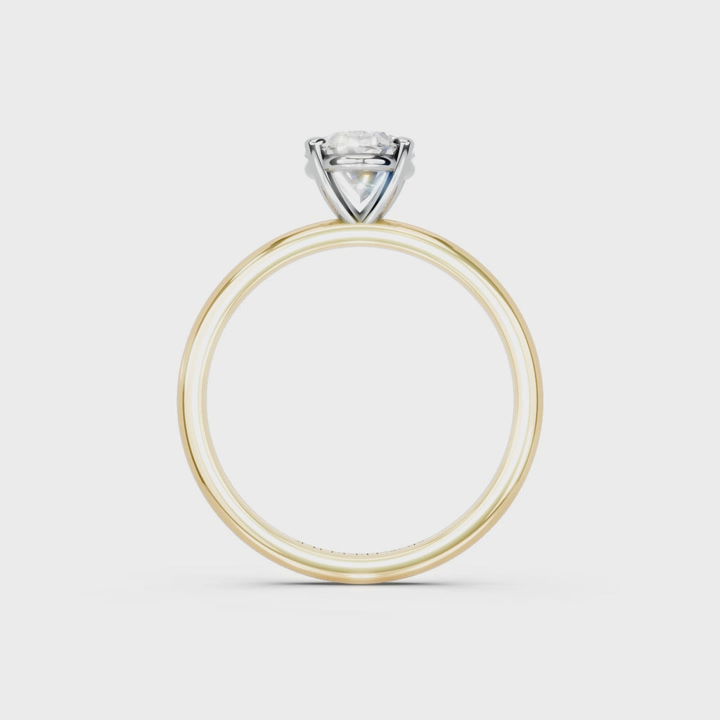 IGI 1.00ct Lab Grown Oval Diamond Solitaire Engagement Ring Platinum or 18ct Gold - The Montpellier Classic Oval