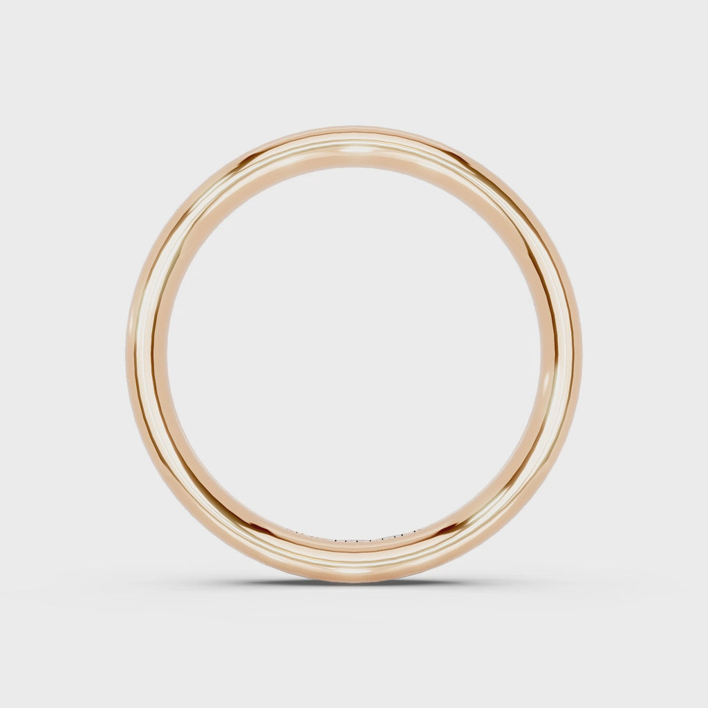 3.0mm Montpellier Fibonacci Wedding Band Platinum or 18ct Gold