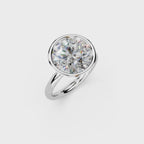 IGI 5.00ct Lab Grown Round Bezel Set Diamond Solitaire Engagement Ring Platinum or 18ct Gold