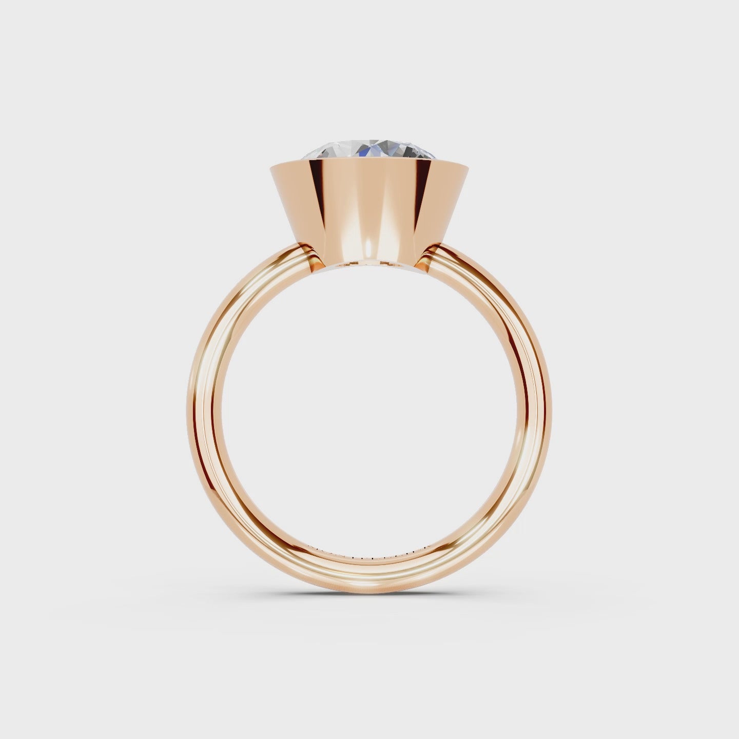 IGI 3.00ct Lab Grown Round Bezel Set Diamond Solitaire Engagement Ring Platinum or 18ct Gold