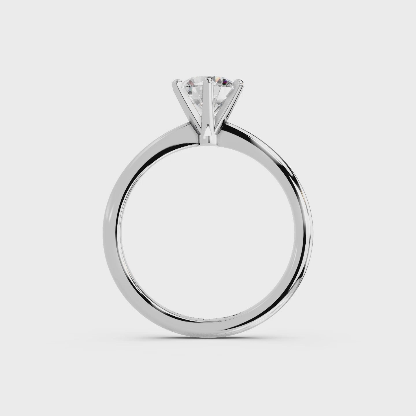 IGI 1.00ct Lab Grown Diamond Solitaire Engagement Ring - The Montpellier Classic 6 Claw