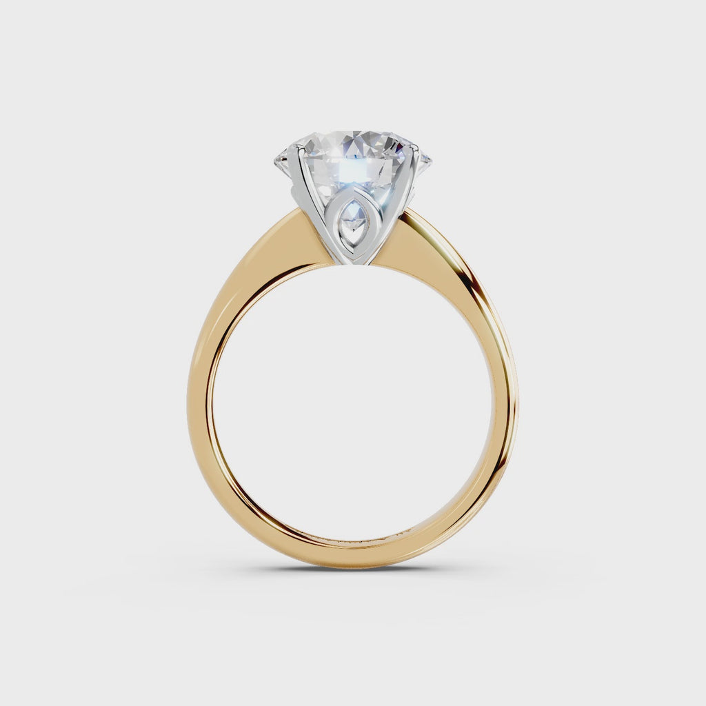 IGI 3.00ct Lab Grown Diamond Solitaire Engagement Ring - The Montpellier Tulip