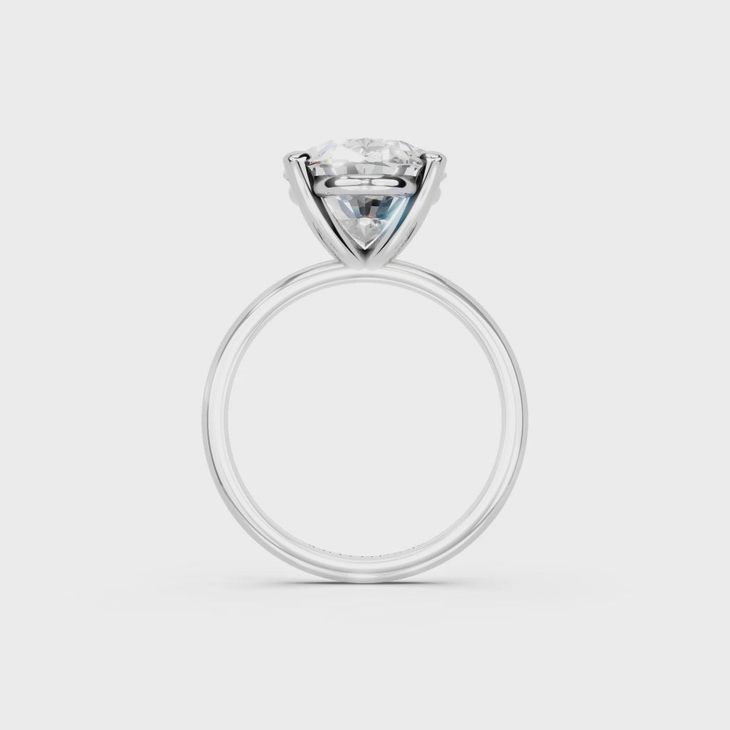 IGI 5.00ct Lab Grown Oval Diamond Solitaire Engagement Ring Platinum or 18ct Gold - The Montpellier Classic Oval