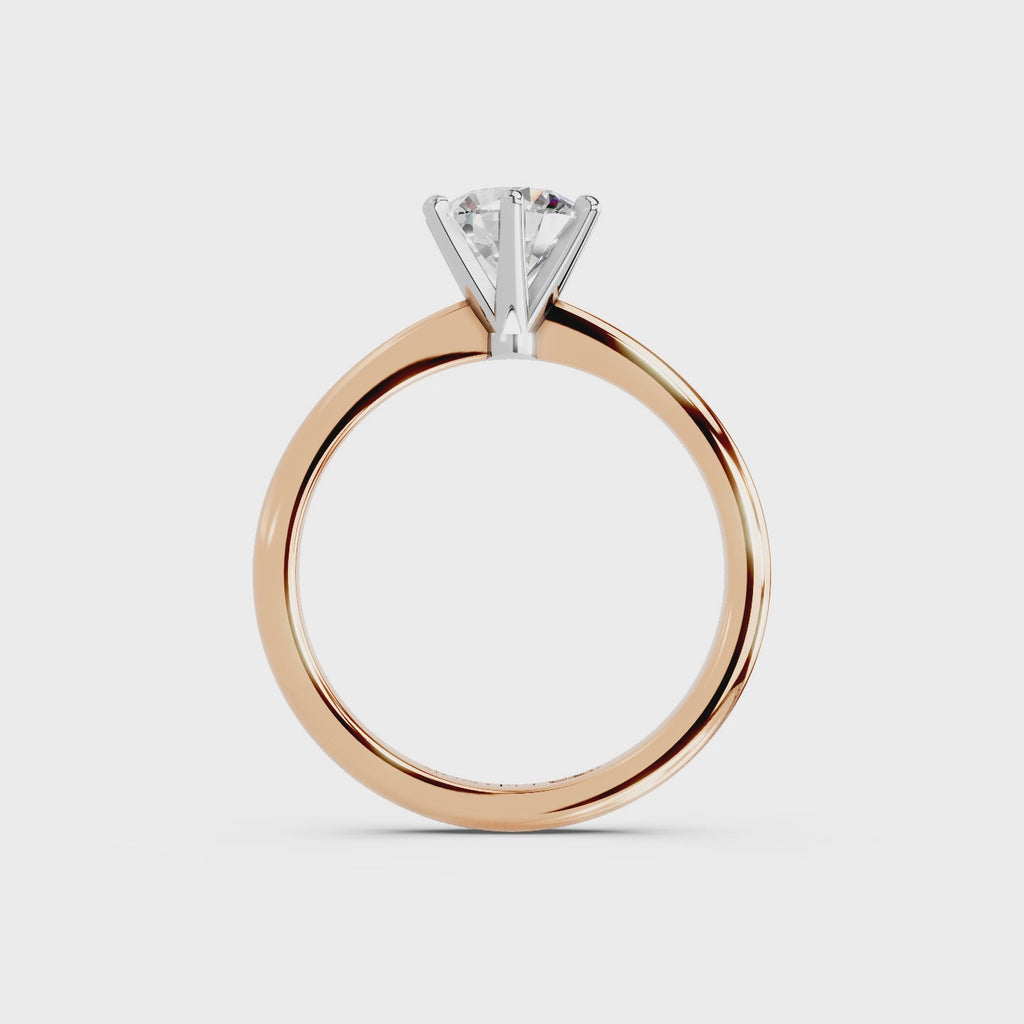 IGI 1.00ct Lab Grown Diamond Solitaire Engagement Ring - The Montpellier Classic 6 Claw