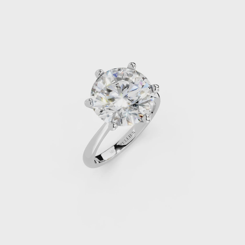 IGI 5.00ct Lab Grown Diamond Solitaire Engagement Ring - The Montpellier Classic 6 Claw