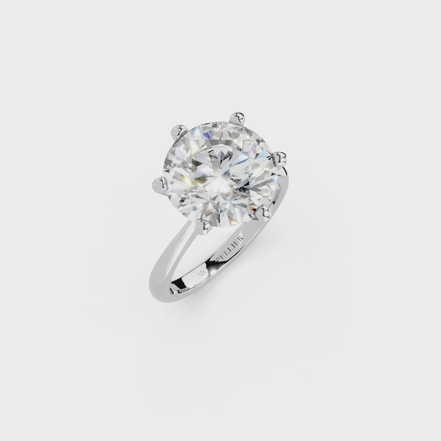 IGI 5.00ct Lab Grown Diamond Solitaire Engagement Ring - The Montpellier Classic 6 Claw