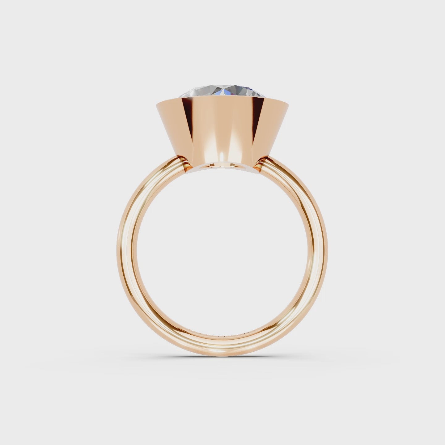 IGI 5.00ct Lab Grown Round Bezel Set Diamond Solitaire Engagement Ring Platinum or 18ct Gold