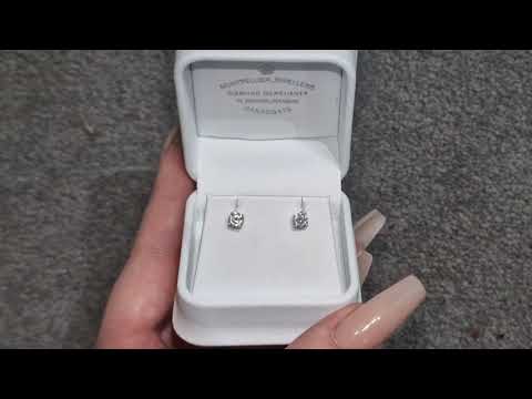 0.60ct Diamond Stud Earrings Set In 18ct White Gold