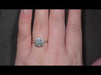 1.05ct D/VS2 LAB Diamond Halo Ring set in Platinum