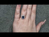 Oval Cut Sapphire & Diamond Cluster Ring Set in 18ct Gold