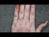 GIA 0.50ct D/SI1 Oval Cut Diamond Halo Ring set in Platinum