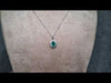 Emerald & Diamond Oval Shaped Pendant Set in 18ct White Gold