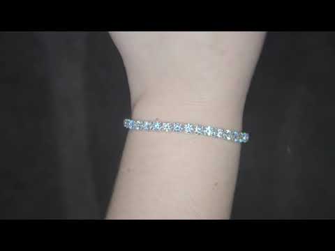 10.03ct LAB Diamond Line Bracelet Set in White Gold