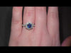 Sapphire & Diamond Fancy Halo Ring Set in Platinum