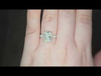 IGI 3.01ct D/VS2 Radiant Cut LAB Diamond Solitaire set in Platinum with Diamond Shoulders & Ruby Accent Stone
