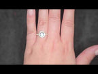 1.44ct F/VS LAB Diamond Halo Ring with Diamond Shoulders set in 9ct Yellow Gold