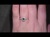 Sapphire & Diamond Halo Ring Set in Platinum
