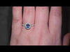 Sapphire & Diamond Halo Ring Set in Platinum