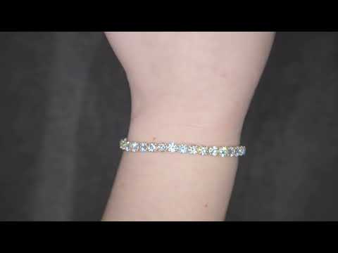 10.10ct LAB Diamond Line Bracelet Set in Yellow Gold