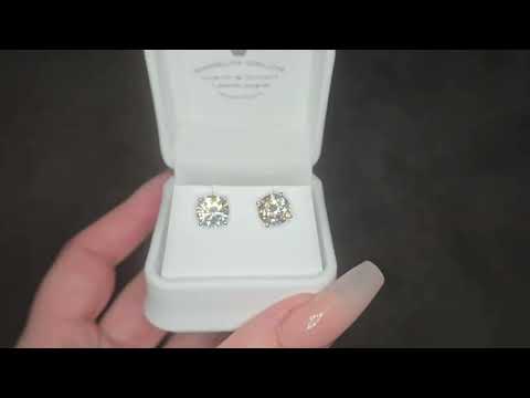 5.04ct G/VS LAB Diamond Stud Earrings Set In White Gold