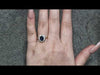 Oval Cut Sapphire & Diamond Cluster Ring Set in 18ct Gold