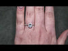 Oval Cut Aquamarine & Diamond Halo Ring Set in Platinum