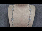 18ct White Gold Diamond Flower Necklace