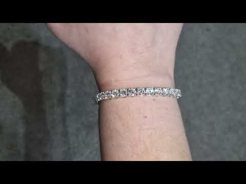 16.74ct Diamond Line Bracelet in 18ct White Gold