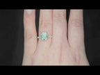 IGI 2.01ct D/VS2 Oval Shape LAB Diamond Ring with Diamond Shoulders set in Platinum