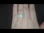 5.50ct F/VS1 Square Cushion Cut LAB Diamond Solitaire 3 Stone Ring Set in White Gold