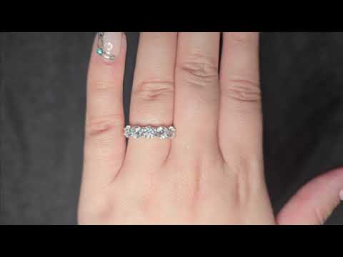 2.01ct F/VS LAB Diamond 5 Stone Ring Set In Yellow Gold