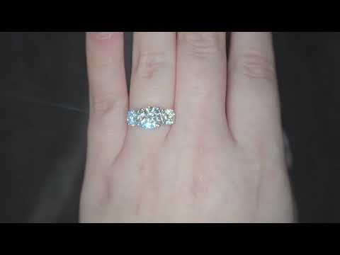 2.75ct F/VS1 Round Brilliant Cut LAB Diamond 3 Stone Ring Set in White Gold