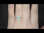 IGI 1.58ct D/VS2 Oval Shape LAB Diamond Ring with Diamond Shoulders set in Platinum