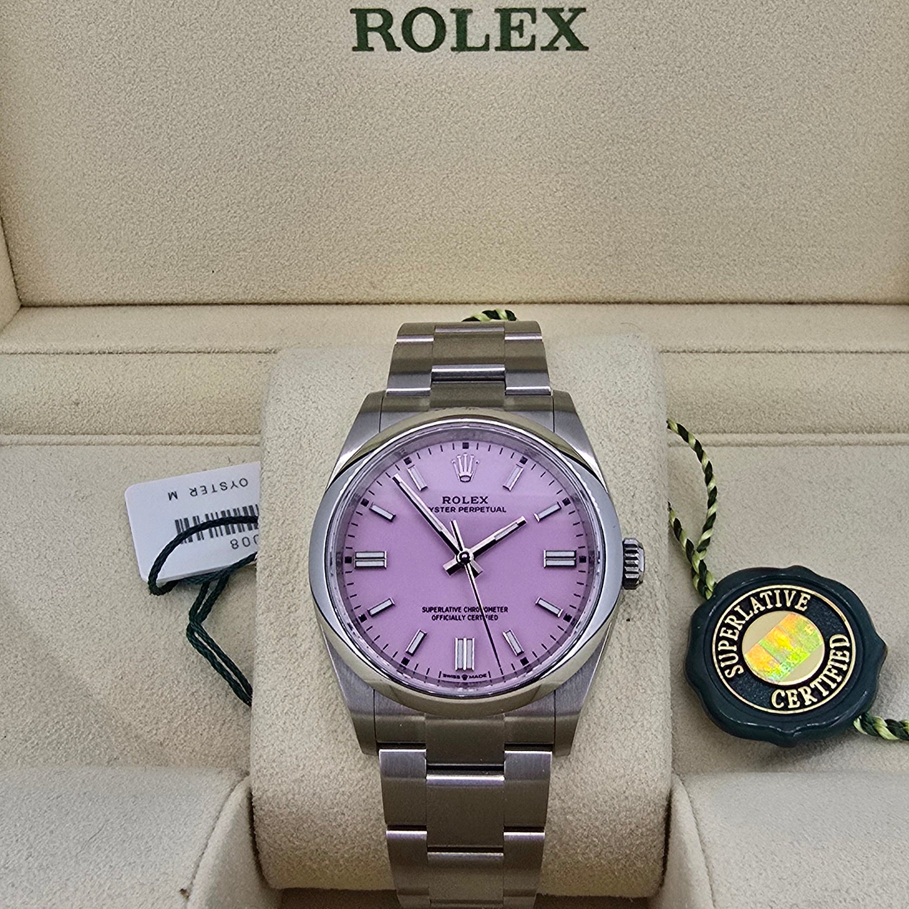 2023 Rolex Oyster Perpetual 36mm Candy Pink Dial Ref 126000 - Montpellier Jewellers
