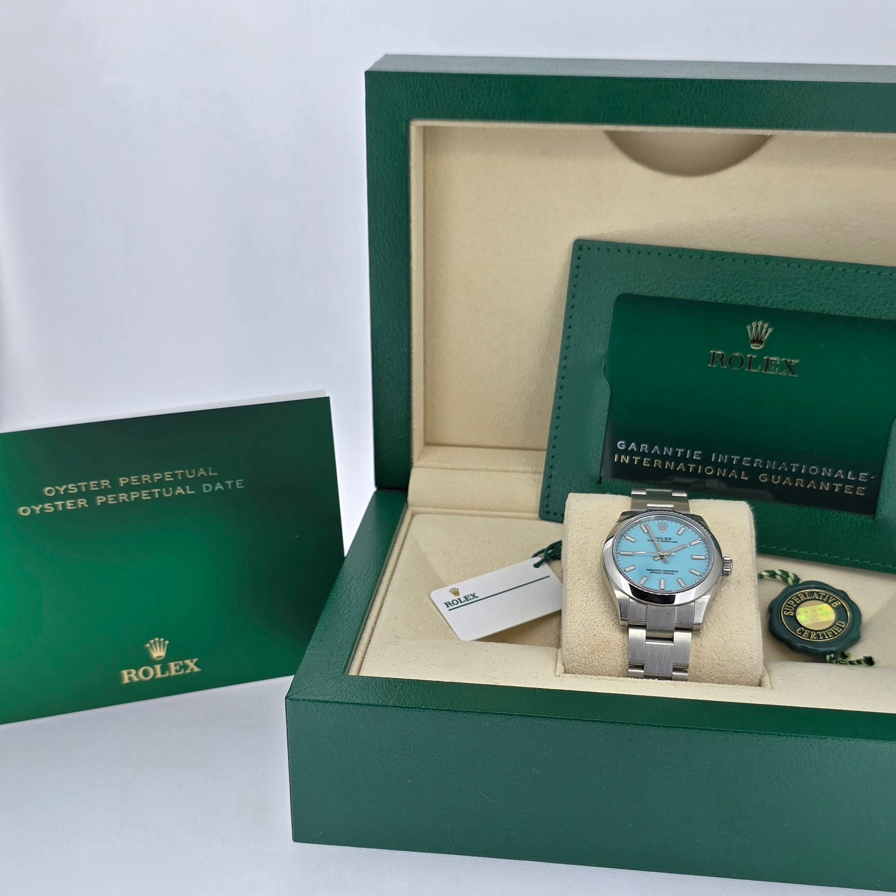 2022 Rolex Oyster Perpetual 31mm Tiffany Dial Ref 277200 - Montpellier Jewellers