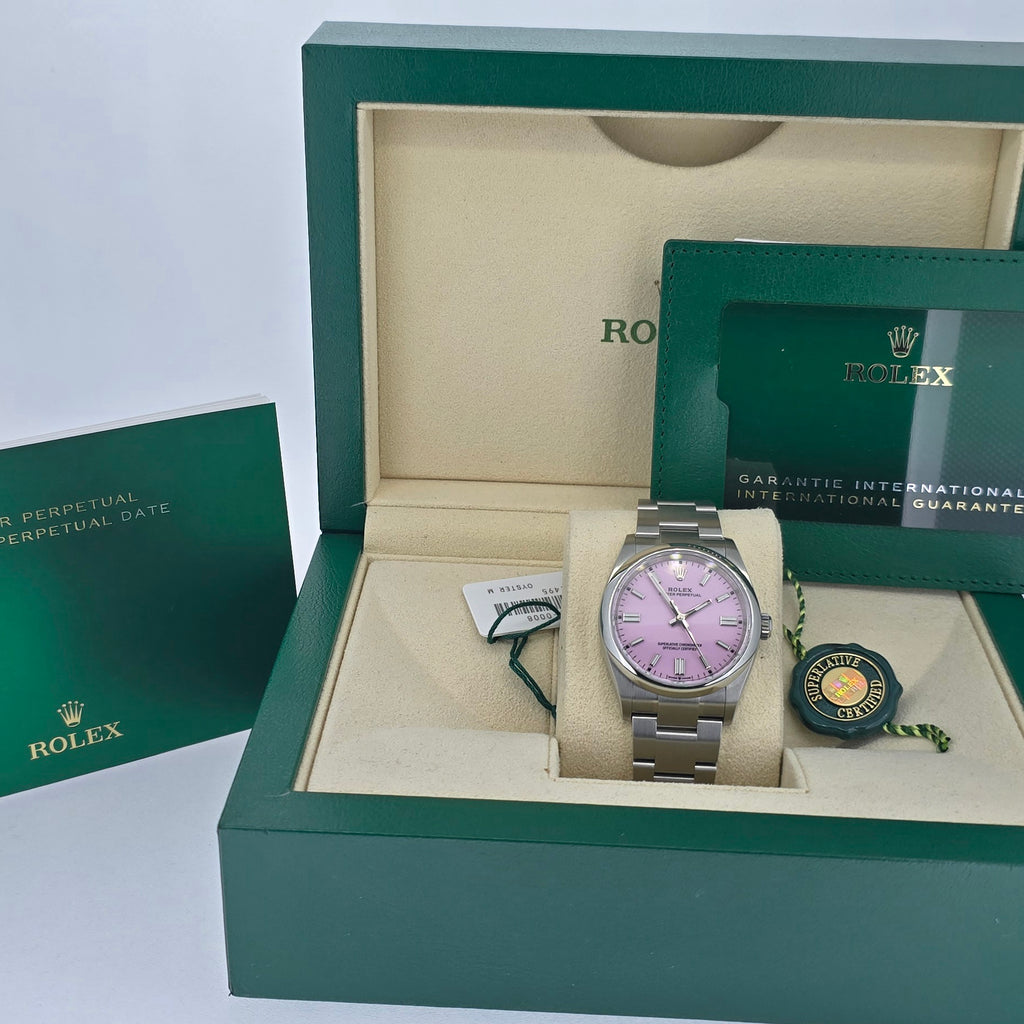 2023 Rolex Oyster Perpetual 36mm Candy Pink Dial Ref 126000