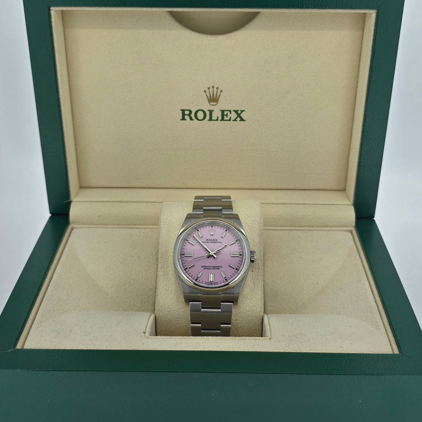 2023 Rolex Oyster Perpetual 36mm Candy Pink Dial Ref 126000 - Montpellier Jewellers